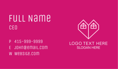 Duplex Heart House Business Card Image Preview