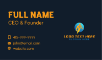 Energy Lightning Man Business Card Image Preview