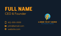 Energy Lightning Man Business Card Design