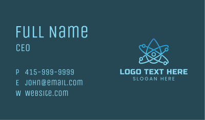 Atom Water Droplet Business Card Image Preview