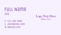 Fancy Magical Wordmark Business Card