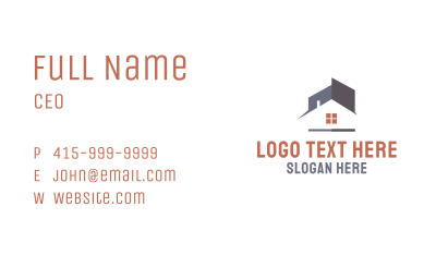 Abstract House Roof Business Card Image Preview