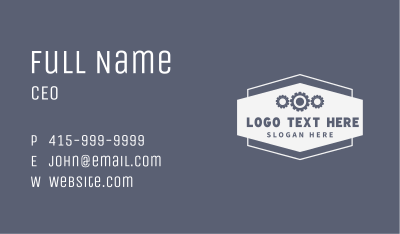 Metal Gearing Signage Business Card Image Preview