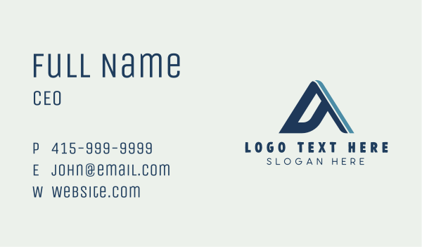 Geometric Generic Letter A Business Card Design Image Preview