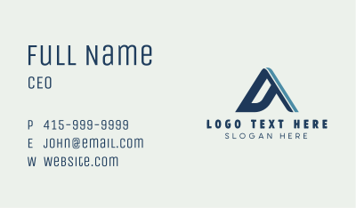 Geometric Generic Letter A Business Card Image Preview