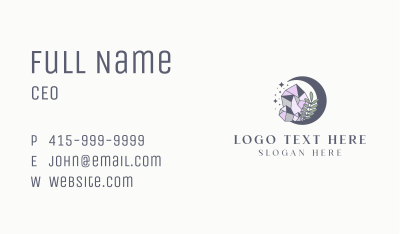 Crystal Moon Gemstone Business Card Image Preview