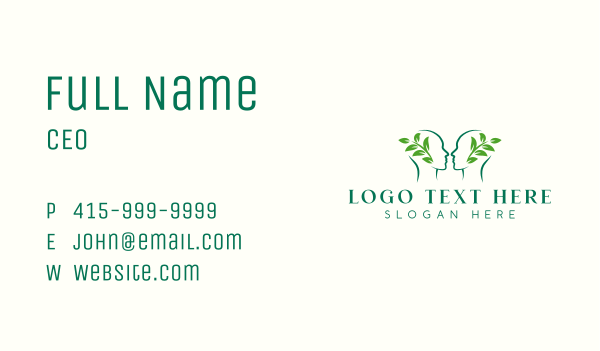 Natural Organic Wellness Business Card Design Image Preview
