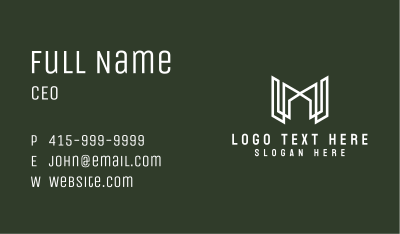 White Letter M Real Estate Business Card Image Preview