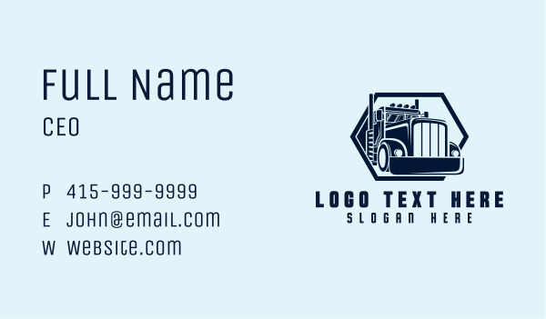 Shipping Truck Courier Business Card Design Image Preview