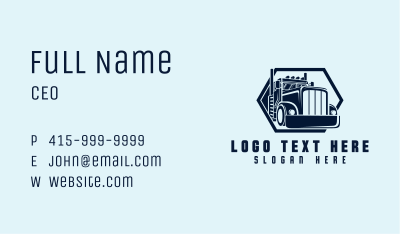 Shipping Truck Courier Business Card Image Preview