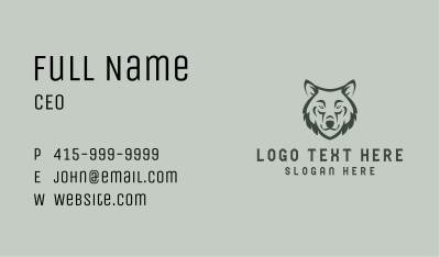 Gray Wolf Hound Business Card Image Preview