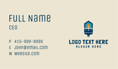 House Fence Paint Brush Business Card Image Preview