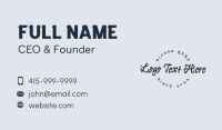 Handwritten Street Wordmark Business Card Image Preview