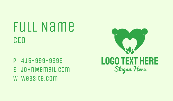 Green Eco Dental Care Business Card Design Image Preview