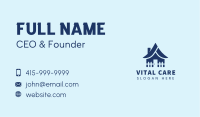 Blue House Fence Business Card Image Preview