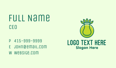 Green Eco Tennis Ball Business Card Image Preview