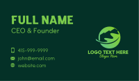 Green Eco Home Roof Leaf Business Card Image Preview