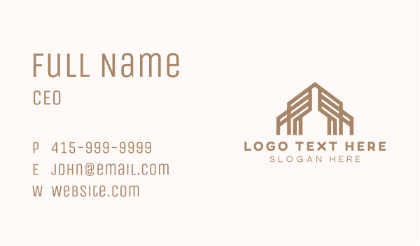 Brown Warehouse Building Business Card Design Image Preview