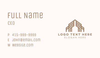 Brown Warehouse Building Business Card Image Preview