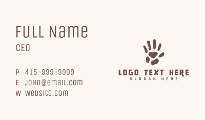 Primitive Abstract Hand Business Card Image Preview