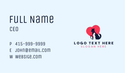 Dog Cat Love Business Card Image Preview
