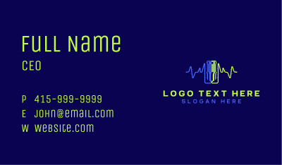 Microphone Podcast DJ Business Card Image Preview
