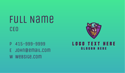 Viking Hat Mascot  Business Card Image Preview