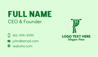 Green Eco Curtain  Business Card Image Preview