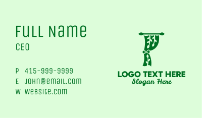 Green Eco Curtain  Business Card Image Preview