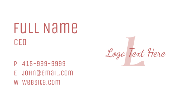 Luxury Feminine Accessories Business Card Design Image Preview