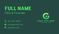 Organic Leaf Letter G Business Card Image Preview