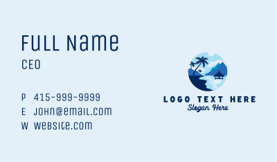 Travel Beach Vacation Business Card Image Preview