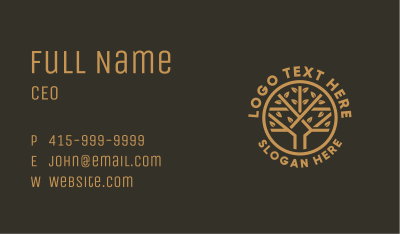 Tree Leaf Branch Business Card Image Preview