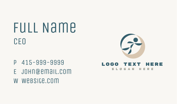 Abstract Race Runner Business Card Design Image Preview