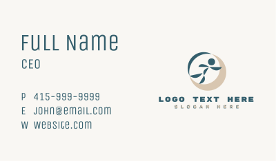 Abstract Race Runner Business Card Image Preview