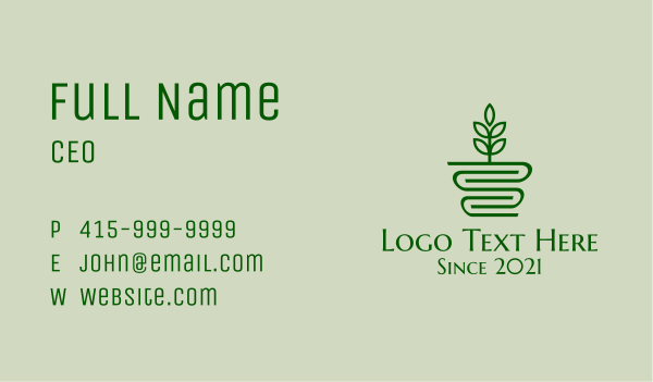 Eco House Plant  Business Card Design Image Preview