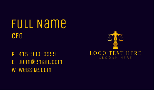 Female Law Scales Business Card Design Image Preview