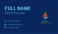 Gradient Flame Snowflake  Business Card Image Preview