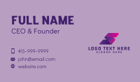 Modern Gradient Letter S Business Card Image Preview