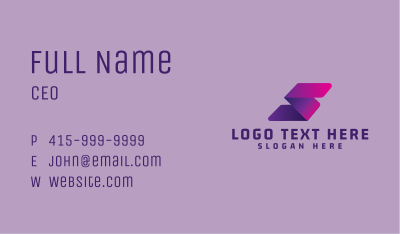 Modern Gradient Letter S Business Card Image Preview