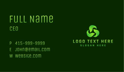 Leaf Eco Recycle Business Card Image Preview