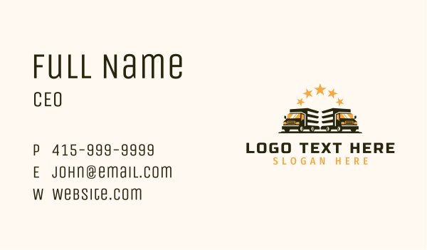 Truck Fleet Transport Business Card Design Image Preview