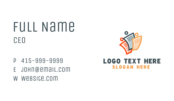 People Learning Paper Business Card Design Image Preview
