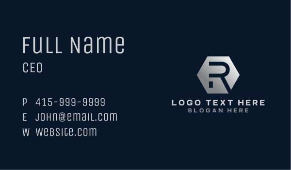 Tech Startup Business Letter R Business Card Design Image Preview