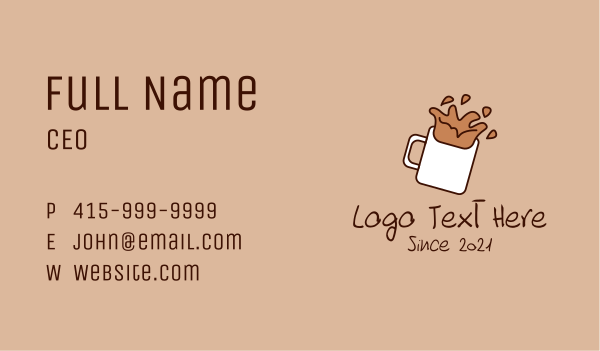 Espresso Coffee Shop Business Card Design