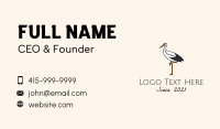 Wild Egret Bird  Business Card Design