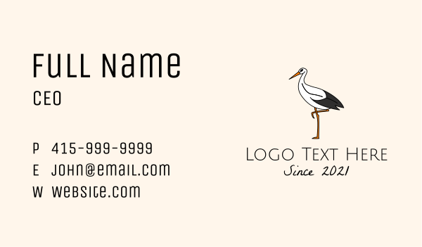 Wild Egret Bird  Business Card Design Image Preview