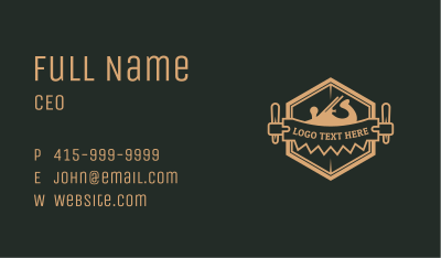 Lumberjack Saw Badge Business Card Image Preview