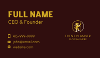 Gold Lion Spear Business Card Image Preview
