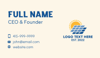 Solar Energy Sustainability  Business Card Image Preview